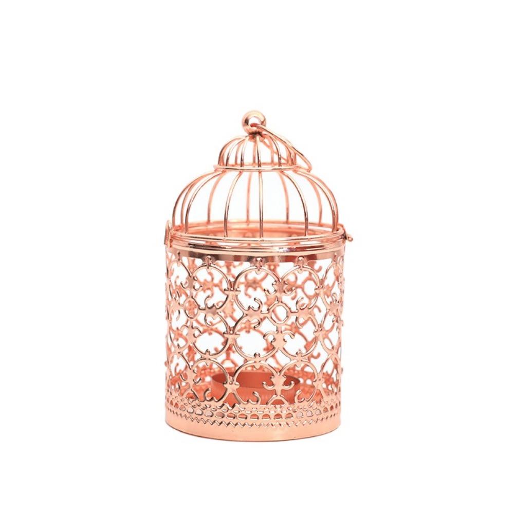 Birdcage Shape Bird Cage Candle Holder Iron Art Decorative Bird Lantern Tealight Exquisite Metal Candlestick Home Decor