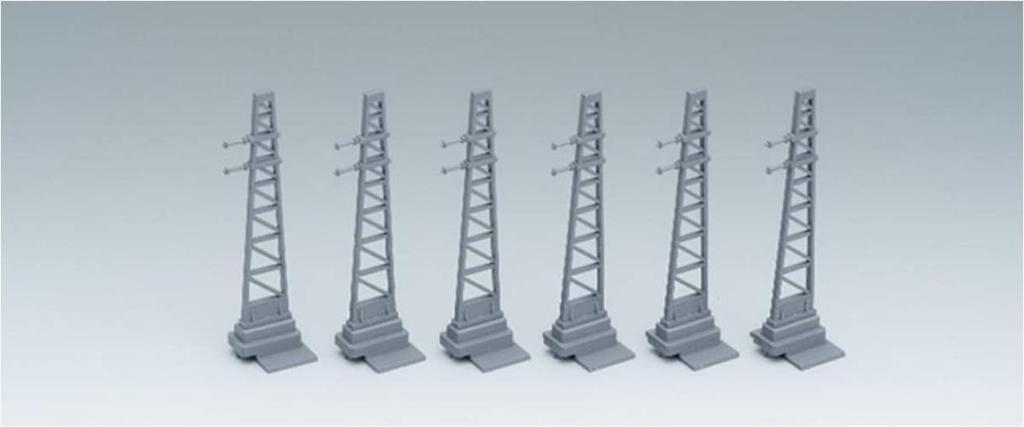 TOMIX N Gauge Terminal Overhead Line Pillar Set of 6 3269 Railway Model Supplies
