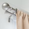 Amazon Basics Curtain Rod, Double, Adjustable Length, Round Caps, with Hardware, 183-366 Cm, Nickel