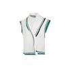 Color Block Loose Knit Vest For Outdoor Sports And Travel Women Tops White Green FN1887-133