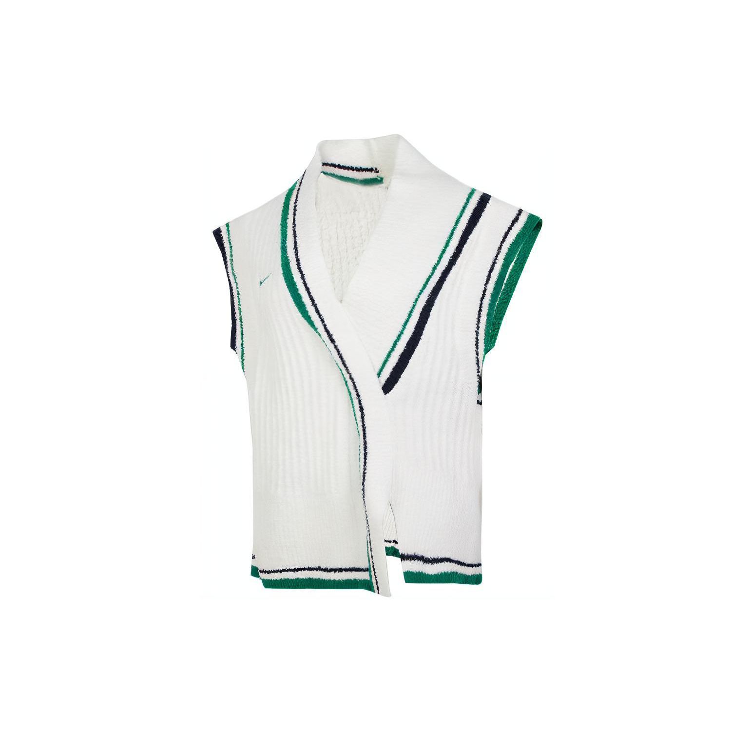

Свободный вязаный жилет Nike с цветными блоками для занятий спортом на открытом воздухе и путешествий, женские топы, белый, зеленый, FN1887-133 S