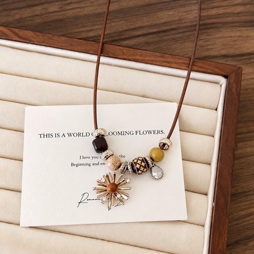 Natural Tiger's Eye Stone Tiger's Eye Pendant Necklace Sweater Chain Birthday Anniversary Gift