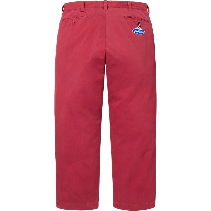 Supreme Spodnie Chino (25FW) Czerwony