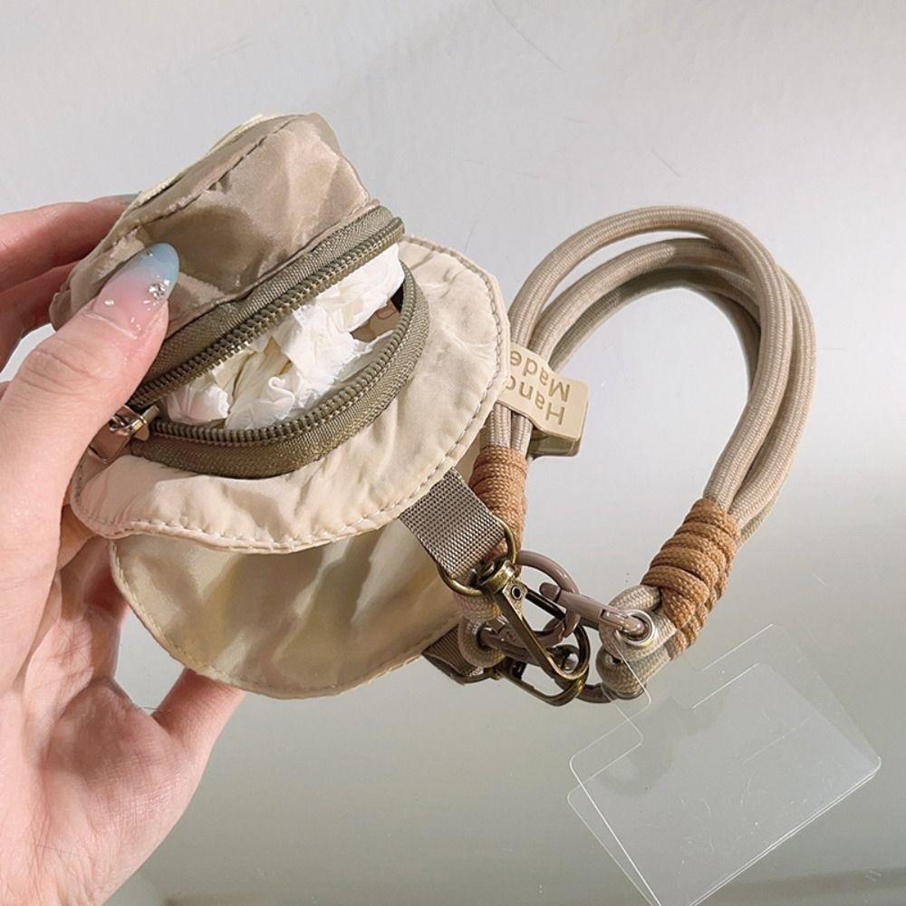 Multifunctional Storage Bag Keychain Hat Shape Backpack Hanging Phone Ring Pendant  Phone Bracelet