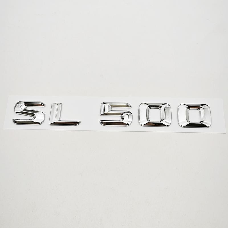 3D ABS Car Letters Badge Sticker Rear Trunk Logo SL350 SL400 SL500 Emblem For Mercedes Benz SL350 SL400 SL500 R230 R231 R129 ON4