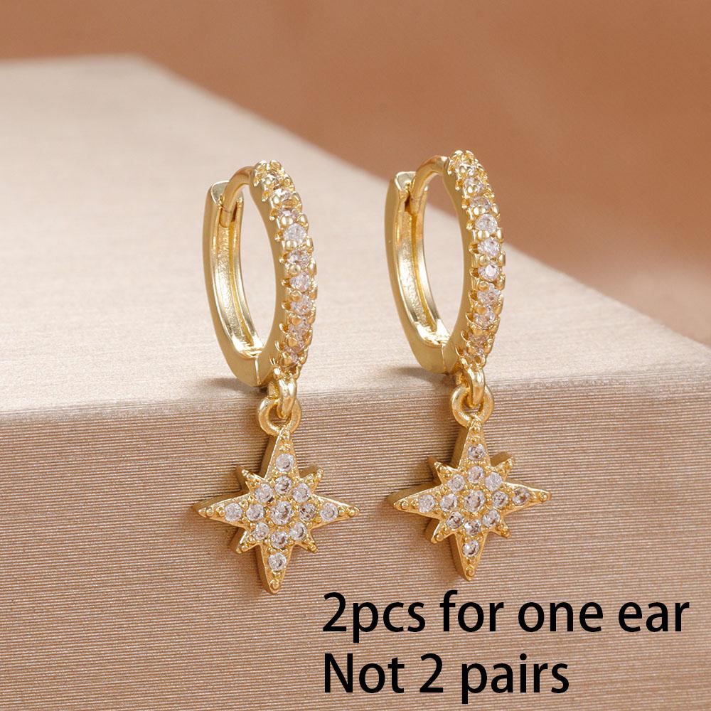 Exquisite Multicolor Crystal Flower Hoop Earrings for Women Girl Stainless Steel Fashion Korean Wedding Romantic Jewelry Gifts