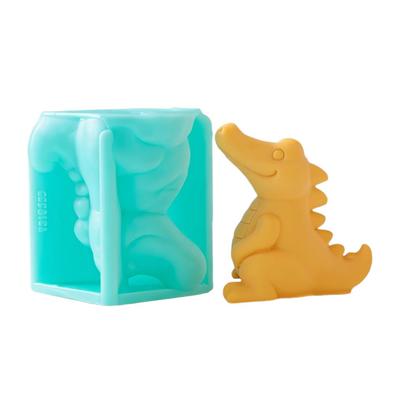 1/2Pcs Ice Cube Tray Cartoon Crocodile Shape Silicone Mold Food-Grade Jelly Chocolate Mold Easy Demould Handmade Soap Mold