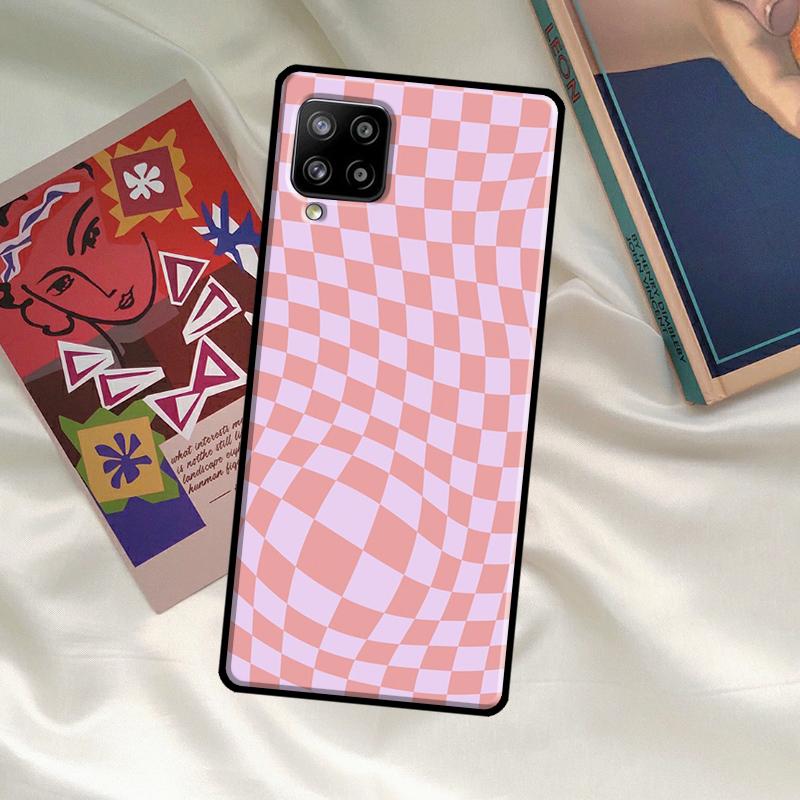 Check Orange Green Moss Twist Case For Samsung Galaxy A33 A13 A36 A56 A23 A52 A32 A12 A54 A34 A14 A16 A26 A53 A15 A35 A55