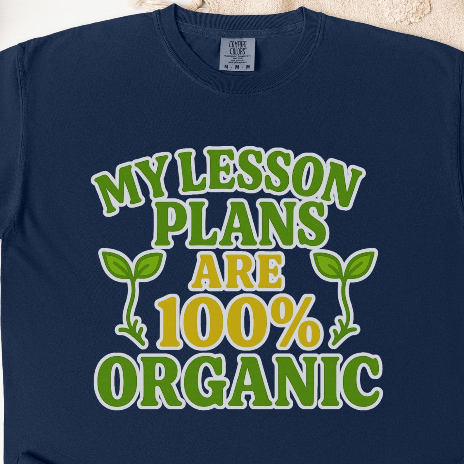 Eco-Friendly Teacher T-Shirt, Organic Lesson Plans Tee, Classroom Apparel, Gift for Educators, Sustainable Fashion 3XL