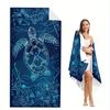 1pc Sea Turtle Ocean Beach Towel 2D Oversized Quick Dry Sand Free Towel for Beach Pool Swimming Travel Soft Absorbent Towel Gift