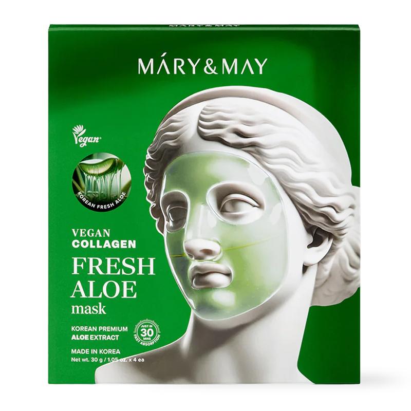 

[Mary&May] Vegan Collagen Fresh Aloe Mask 30g*4EA