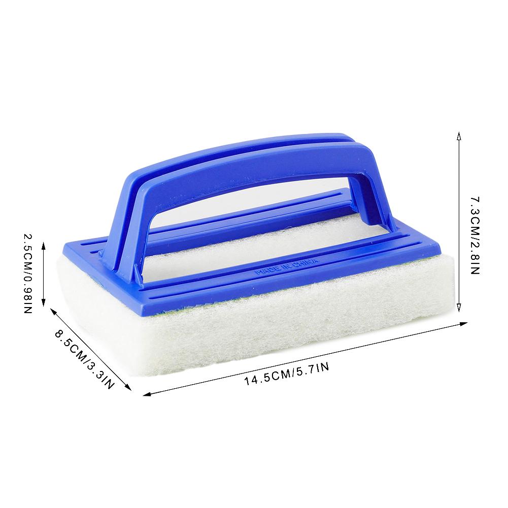 Sponge Brush With Handle Portable Wall Window Swimming Pool Cleaning Brush Thickening Sponge Wipe Cleaner Stain Removal Scrubber