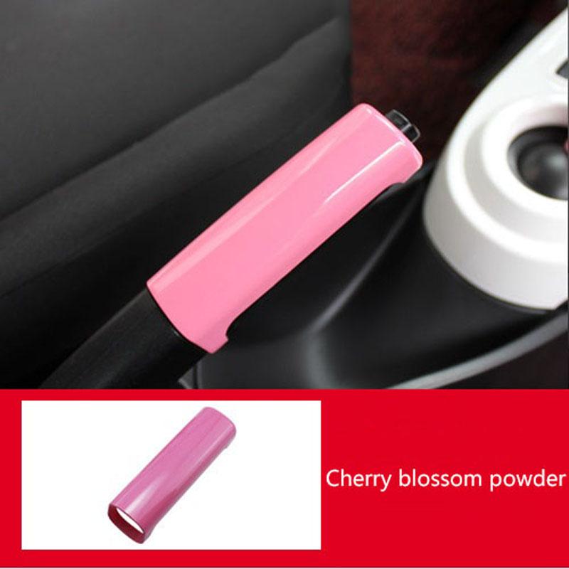 

Головной убор, крышка ручного тормоза, нашивка против царапин, аксессуары для украшения интерьера для Mercedes-Benz Smart 453 Fortwo Pink-1PCS