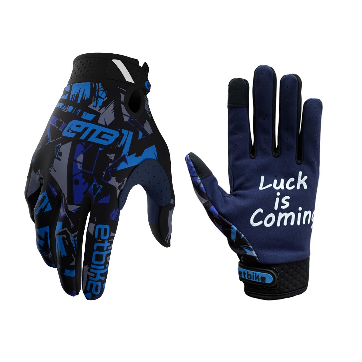 ETBIKE riding gloves, motorcycle outdoor sports off-road, bicycle mountain bike, beautiful fragment patterns M