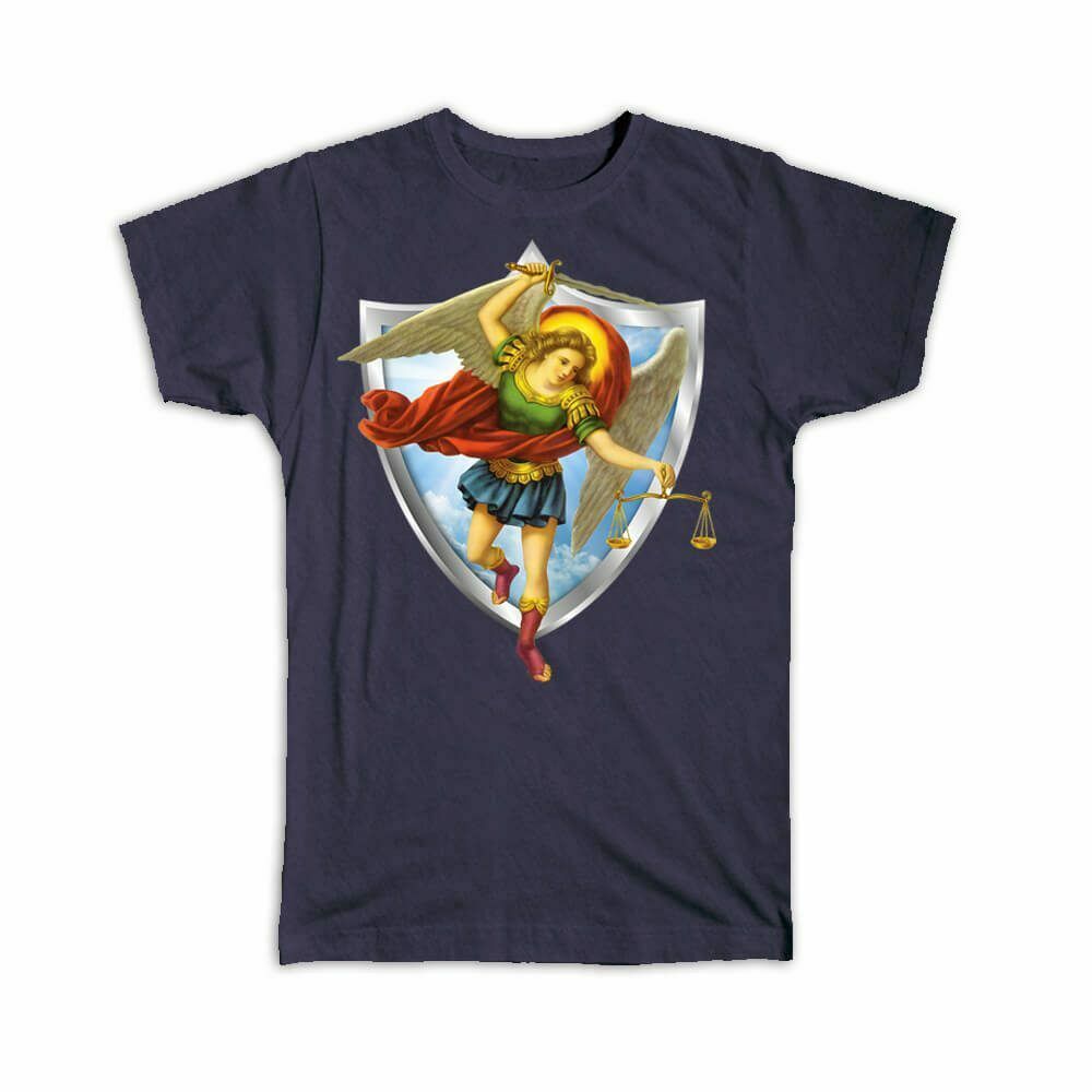 St Michael The Archangel Religious Catholic Angel TShirt Summer Cotton Short Sleeve ONeck Unisexs T Shirt New S3XL