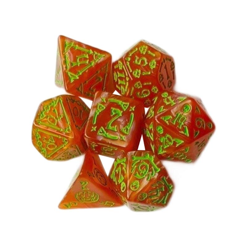 7Pcs Desktop Entertainment Acrylic Different Number of Face Dices Educational Digital Number Dices Various Shape Dices