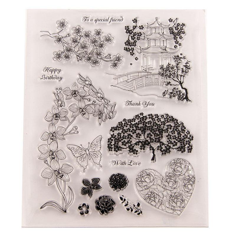 Clear Stamps for Card Making Decoration DIY Scrapbooking Silicone Transparent Seal Clear Stamps for Embossing Album Decor Craft