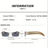 7pcs Fashionable Women Men Sunglasses Frameless Rectangular Personalized Sunglasses for Daily Life Vintage Sun Glasses