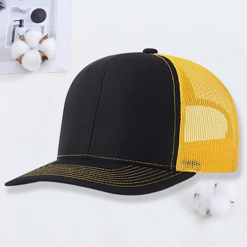 Micro-curved mesh hat Richardson 112 truck driver hat outdoor sun protection shade color matching baseball hat