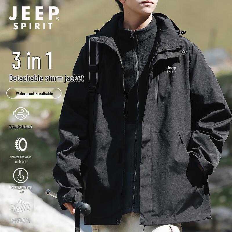 JEEP SPIRIT Men's Winter 3-in-1 Waterproof Outdoor Jacket