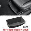 for Tesla Model Y Juniper 2025 Under Seat Storage Organizer Box Front Rear Seater TPE Storage Case ModelY Launch 2026 Trash Can