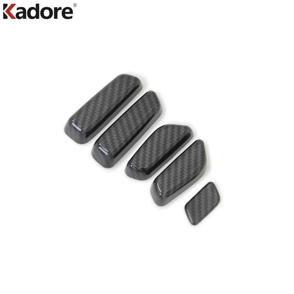 Car Seat Adjustment Switch Button Knob Cover Trim For Mazda CX5 CX-5 KF 2017-  2024 Carbon Fiber Interior Accessories