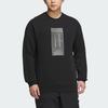 Adidas Wuji Series Logo Crew Sweatshirt With Geometric Print Men Sweatshirt Black IP4946