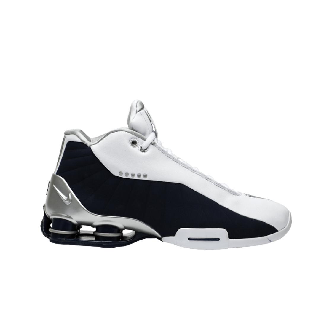 

Nike Shox Bb4 White Silver Navy 280