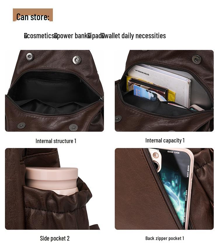 Dámský ležérní multifunkční batoh – Módní, všestranná, vysoce kvalitní taška přes rameno pro podzimní dojíždění