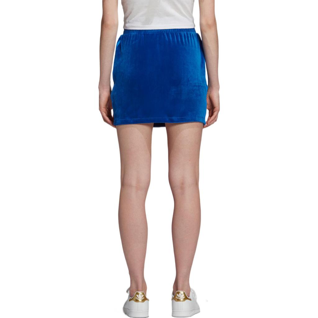 adidas Originals X Jeremy Scott Collaboration Solid Color Elastic Waist Drawstring Comfortable Casual Skirt Women Skirts Blue H53362