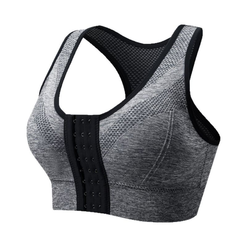 Dámská vesta podprsenka velkých velikostí široká ramínka zapínání vpředu prodyšná sportovní podprsenka