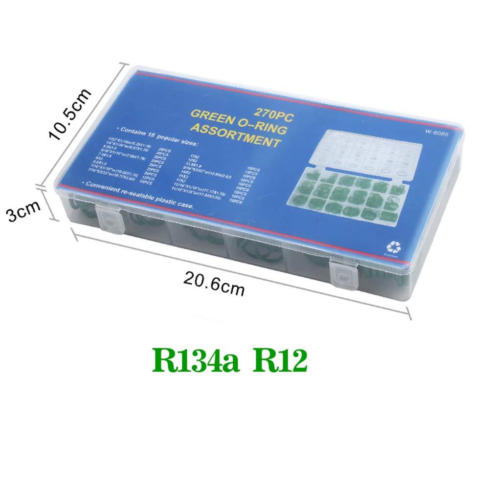 STRIVEHUGTOSUCCESS 270pcs 18 Grid R134a R12 Car Air Conditioner HNBR O Ring Car Auto
