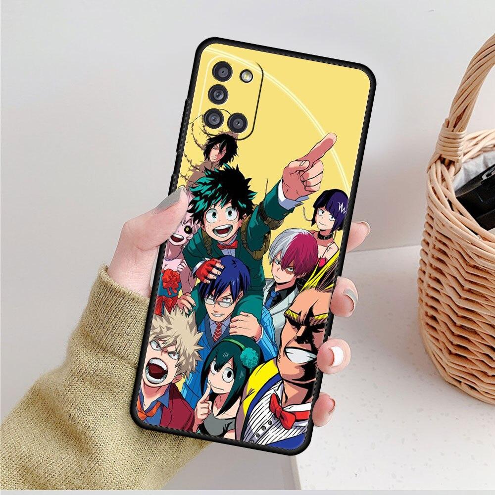 Boku no Hero Academia Black Smartphone For Samsung A41 A52 A31 A12 A72 A71 A02s A21s A51 A32 4G A73 A53 A03s A33 Celular Case
