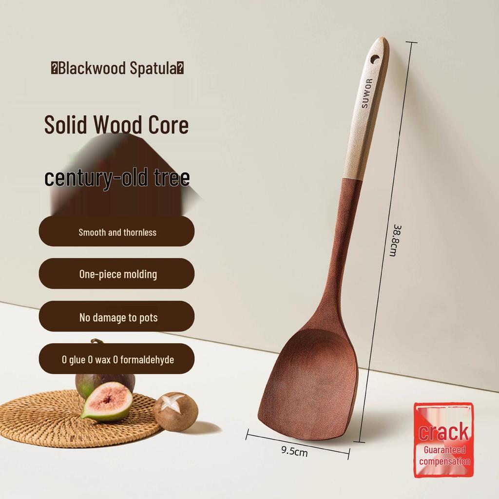 Extra velká vysokoteplotní wenge dřevěná lžíce na smažení a rýži