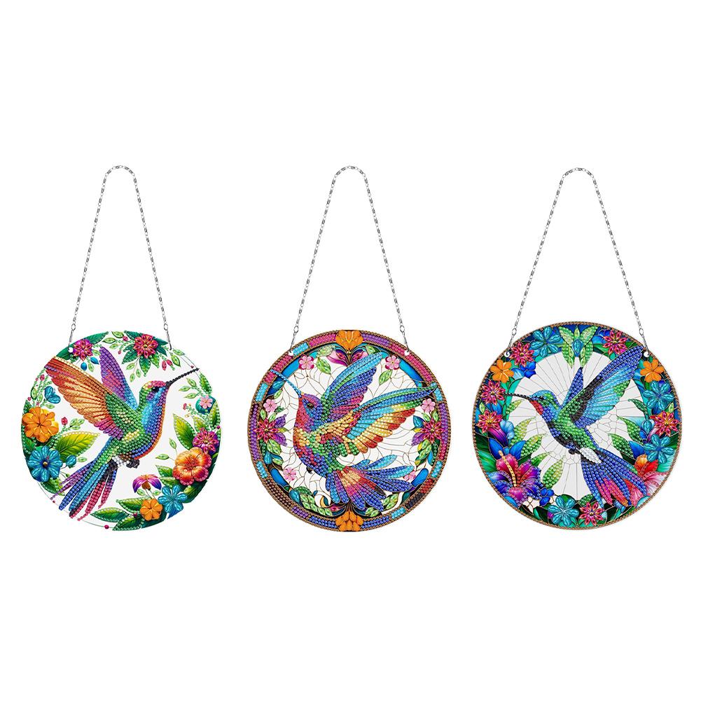 Easter Handmade Diamond Painting Hanging Pendant 5D DIY Diamond Painting Dots Pendant Rhinestone Diamond Art Pendants for Arts