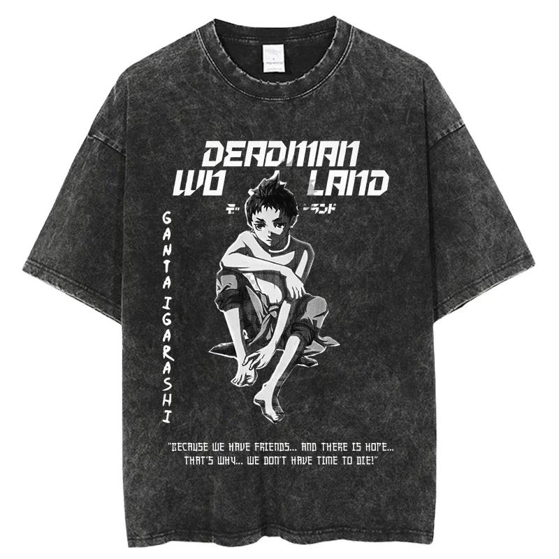 T-Shirts Druck T-Shirt Kurzes Oberteil Y2k Sommer Harajuku Oberteile Heißes Japanisches Anime Deadman Wonderland T-Shirt Gewaschen