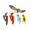 MOC Tier Szene Bausteine Katzen Hunde Schafe Schweine Hühner Adler Papageien Delfin Zoo Rahmen Zubehör DIY Spielzeug Steine T14