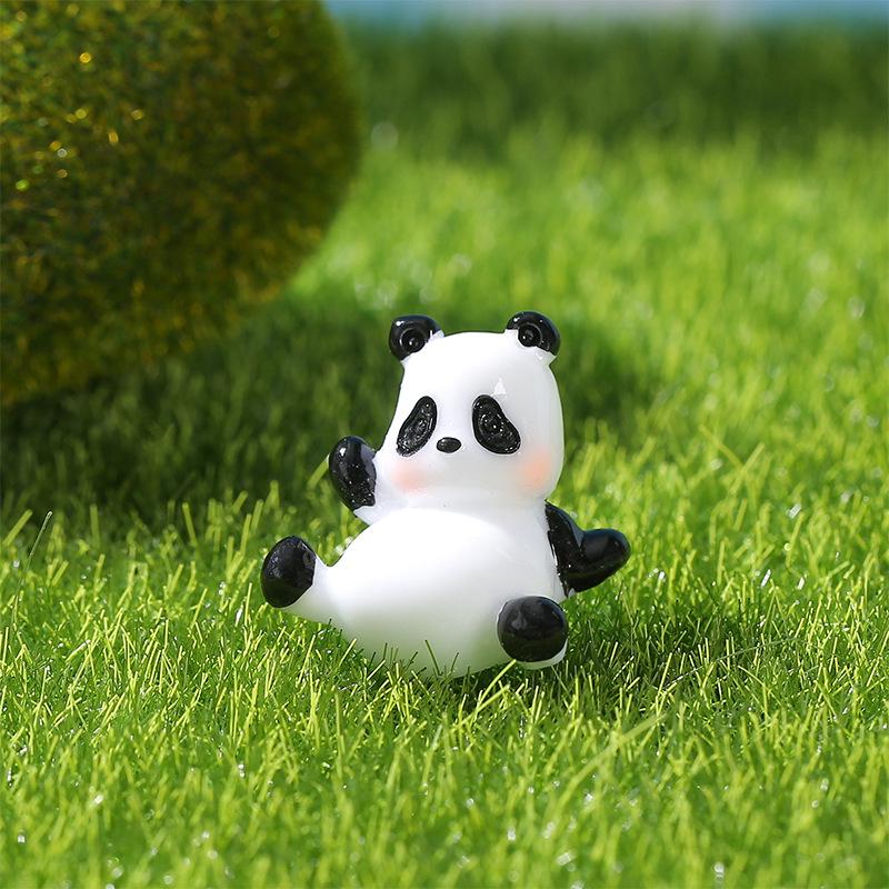 Red Panda DIY Miniature Gardening Decor - Cute Resin Panda Ornaments