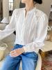 Autumn Women's French Long Sleeve White Shirt - Chic Socialite Style for European & American Fashion