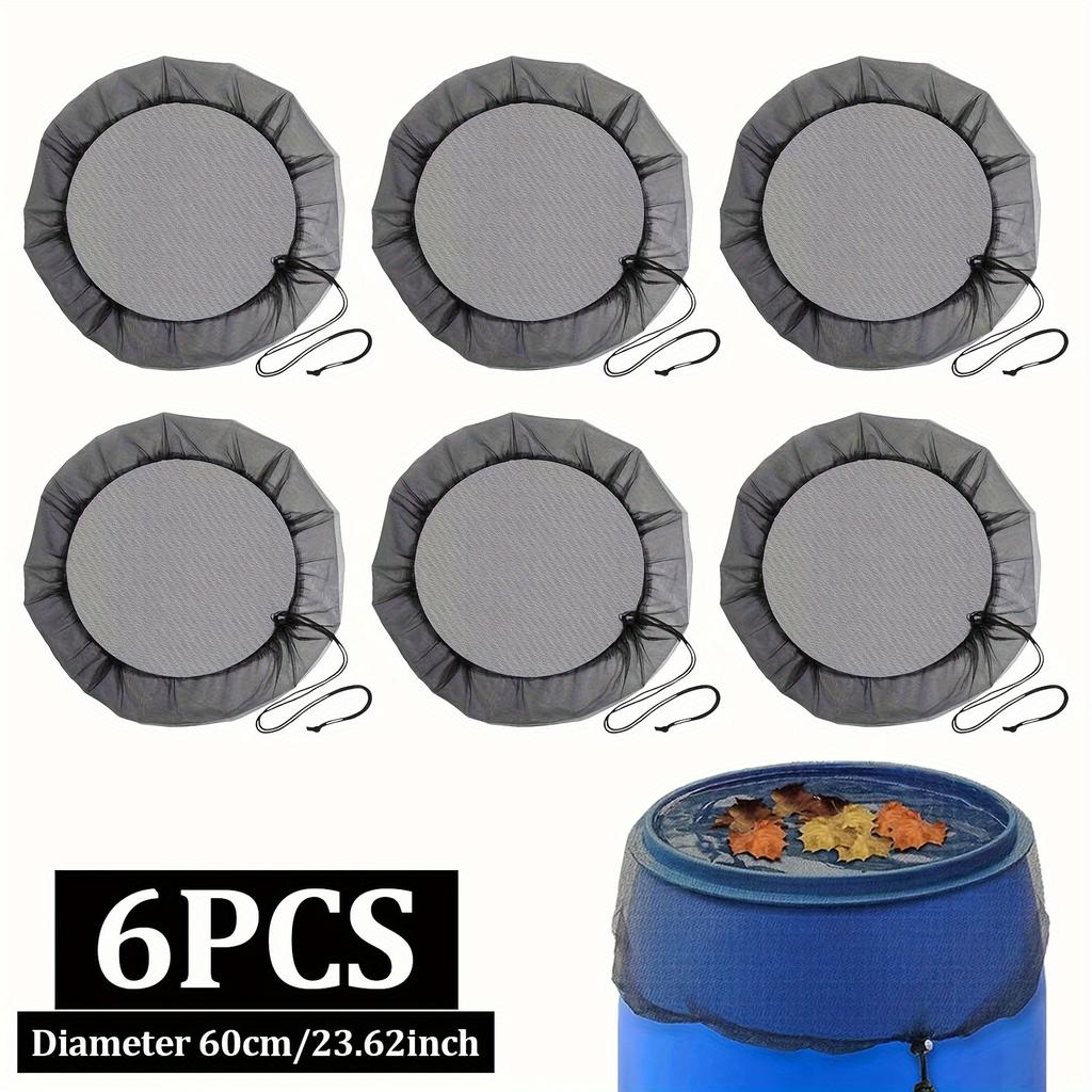 Adjustable Mesh Rain Barrel Filter Cover, Drawstring Blocks Leaves & Debris, for Outdoor Water Tanks & Garden Collection Barrels