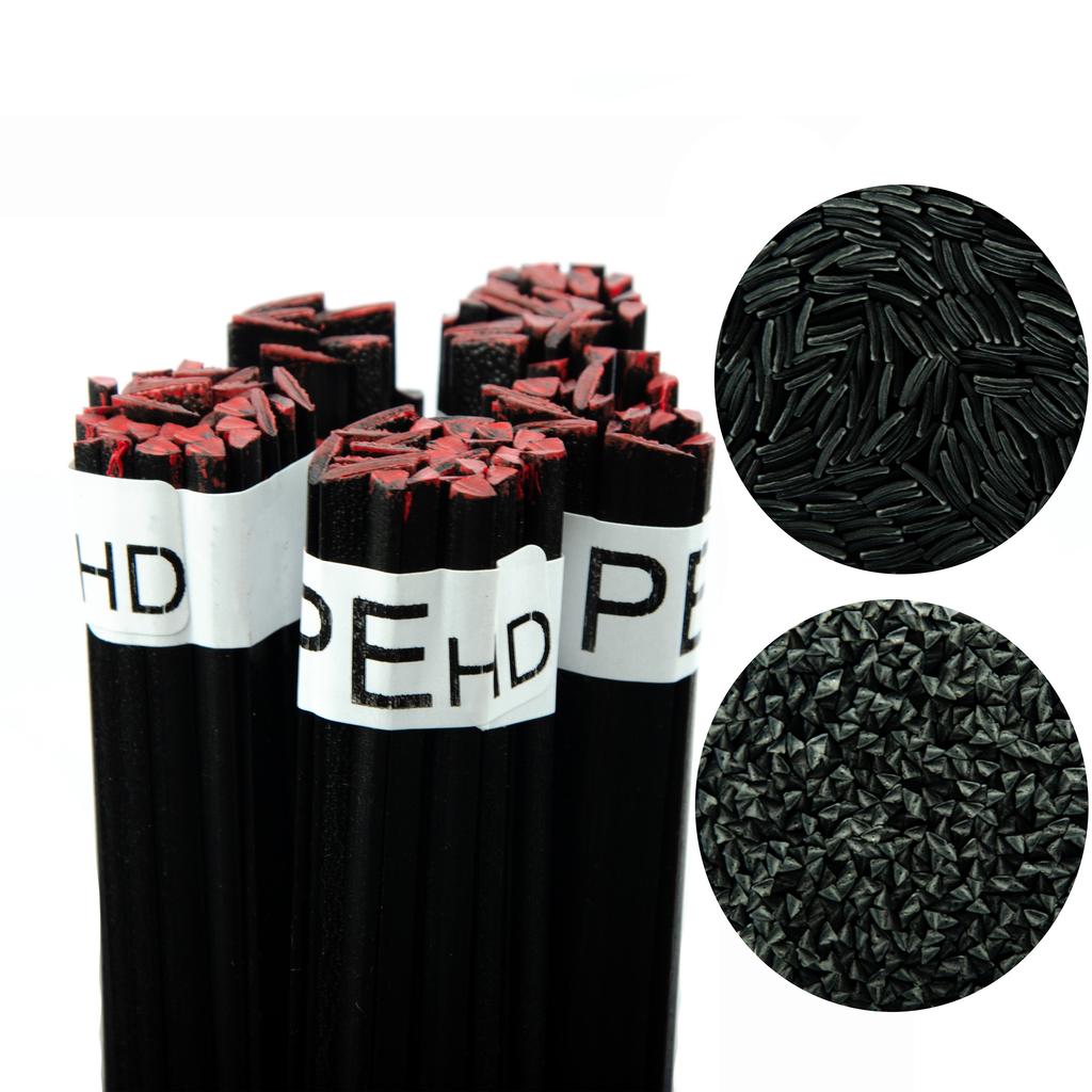 Rosfix Spoiwo do Spawania Plastiku PEHD Czarne 100g – Wysoka Jakość | Temperatura Topnienia 260-310°C | Miks Kształtów 8mm i 3,5mm