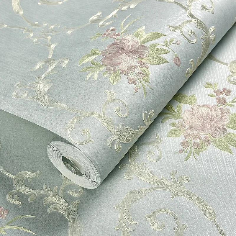 Flower Pattern Self-adhesive Wallpaper Thickening 3D Emboss Wall Stickers Restaurant Kitchen Bathroom Background Home Decoration