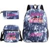 Girls Backpack College Style Large Capacity Lightweight Travel Backpack  Bag Three-Piece Set