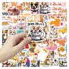 Corgi Cartoon Graffiti Stickers: 50 Waterproof Designs for Decorating Phone Cases or Water Cups