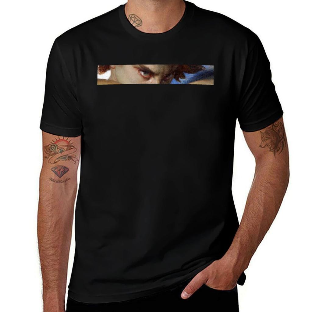 Gefallener Engel Streifen T-Shirt Leichtes Druck T-Shirt