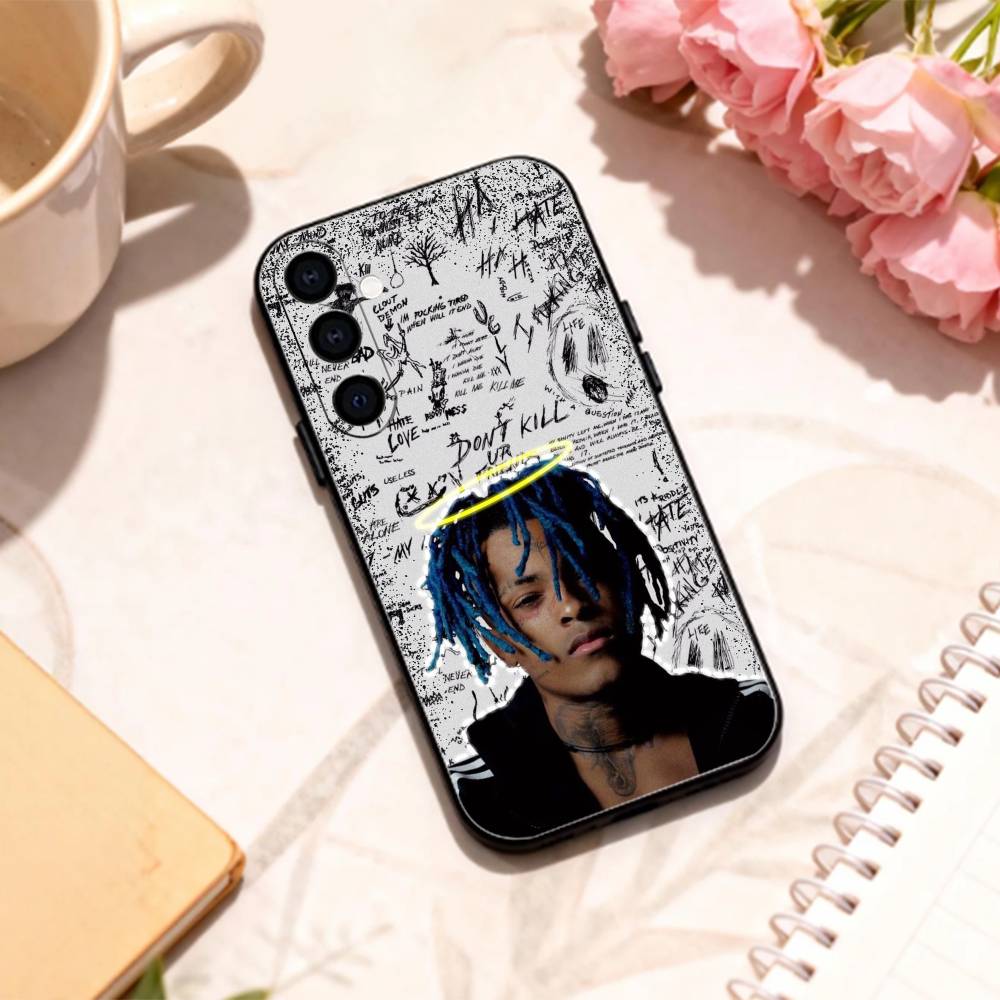 

Чехол для телефона X-XXXTentacionS R-Rapper для Samsung Galaxy A73,A72,A71,A70,A53,A52,A51,Другие Мягкий черный корпус Samsung a21s