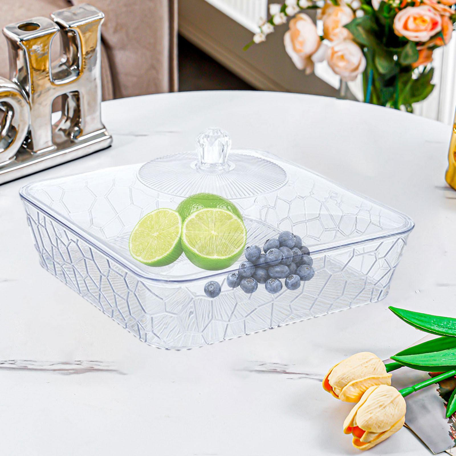 

Food Storage Tray with Lid for Events And Gatherings Clear and Small