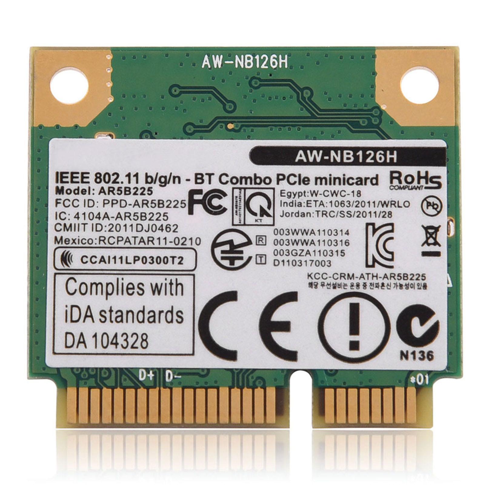 

2.4G Bluetooth WIFI 2 в 1 бездротова карта для Mini PCI-E Card Slot для DELl Asus Toshiba BenQ чорний
