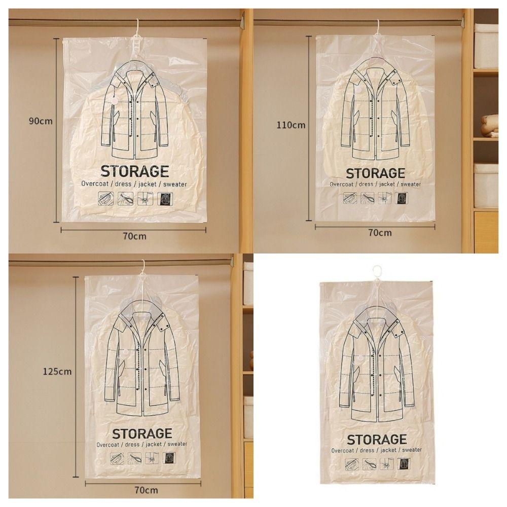 Clear Clothes Organizer Hanging Design Space Saving Bags New Vacuum Storage Bags  Bedroom Use