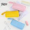Practical Pen Storage for Classroom Pencil Case with Zipper And Handle, Durable Oxford Solid Color Minimalist Cloth Organizer, Portable Lightweight